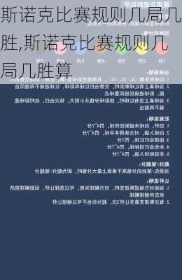 斯诺克比赛规则几局几胜,斯诺克比赛规则几局几胜算