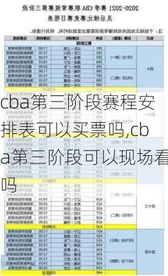 cba第三阶段赛程安排表可以买票吗,cba第三阶段可以现场看吗