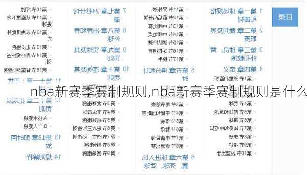 nba新赛季赛制规则,nba新赛季赛制规则是什么