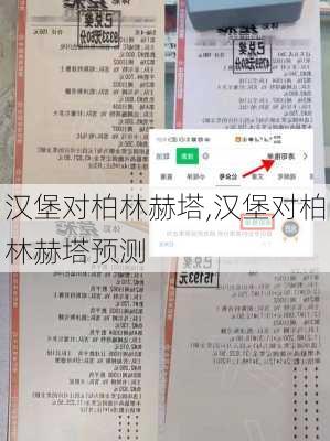 汉堡对柏林赫塔,汉堡对柏林赫塔预测