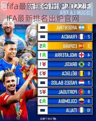 fifa最新排名出炉2022,FIFA最新排名出炉官网