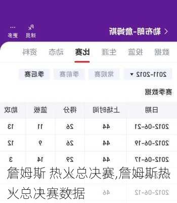 詹姆斯 热火总决赛,詹姆斯热火总决赛数据