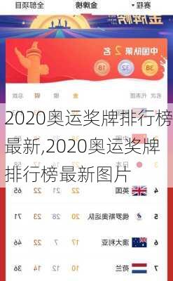 2020奥运奖牌排行榜最新,2020奥运奖牌排行榜最新图片