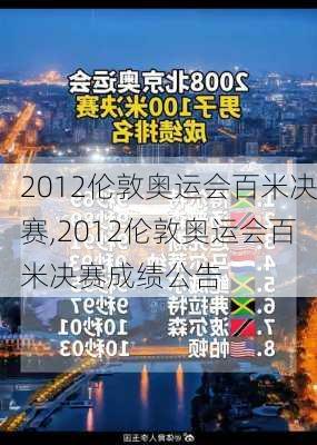 2012伦敦奥运会百米决赛,2012伦敦奥运会百米决赛成绩公告