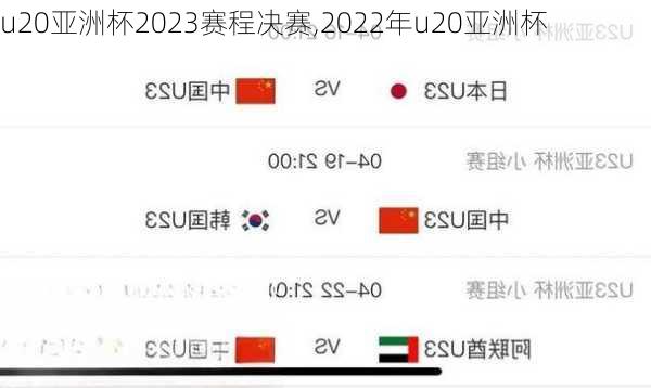 u20亚洲杯2023赛程决赛,2022年u20亚洲杯