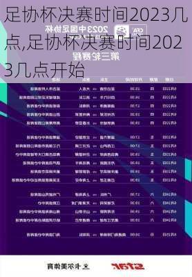 足协杯决赛时间2023几点,足协杯决赛时间2023几点开始