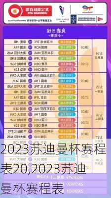 2023苏迪曼杯赛程表20,2023苏迪曼杯赛程表