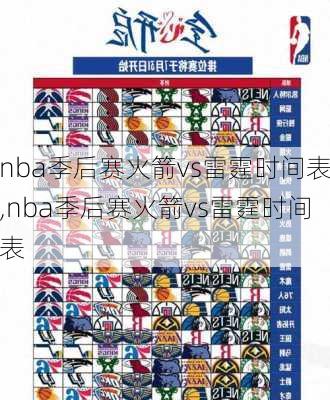 nba季后赛火箭vs雷霆时间表,nba季后赛火箭vs雷霆时间表