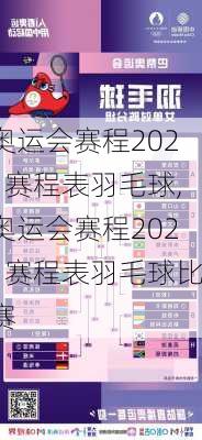 奥运会赛程2021赛程表羽毛球,奥运会赛程2021赛程表羽毛球比赛