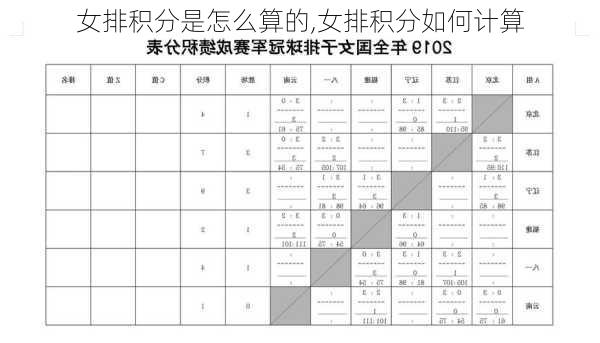 女排积分是怎么算的,女排积分如何计算