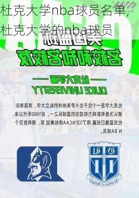 杜克大学nba球员名单,杜克大学的nba球员