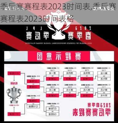 季后赛赛程表2023时间表,季后赛赛程表2023时间表格