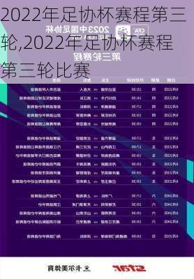 2022年足协杯赛程第三轮,2022年足协杯赛程第三轮比赛