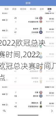 2022欧冠总决赛时间,2022欧冠总决赛时间几点