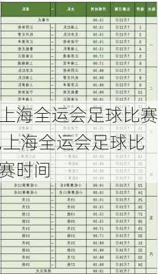 上海全运会足球比赛,上海全运会足球比赛时间