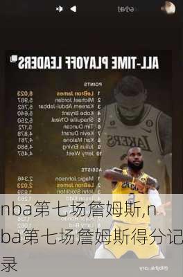 nba第七场詹姆斯,nba第七场詹姆斯得分记录