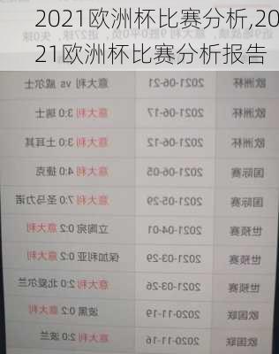 2021欧洲杯比赛分析,2021欧洲杯比赛分析报告