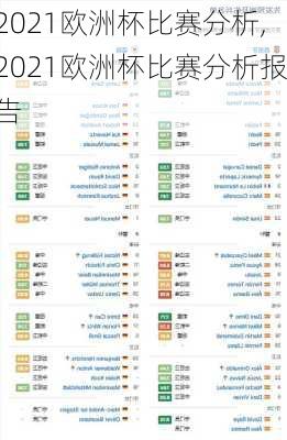 2021欧洲杯比赛分析,2021欧洲杯比赛分析报告