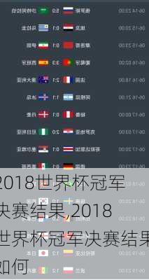 2018世界杯冠军决赛结果,2018世界杯冠军决赛结果如何