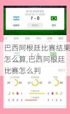 巴西阿根廷比赛结果怎么算,巴西阿根廷比赛怎么判