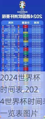 2024世界杯时间表,2024世界杯时间表一览表图片