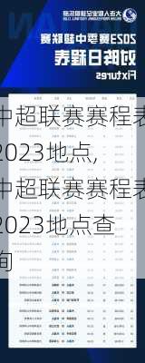 中超联赛赛程表2023地点,中超联赛赛程表2023地点查询