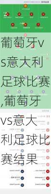 葡萄牙vs意大利足球比赛,葡萄牙vs意大利足球比赛结果