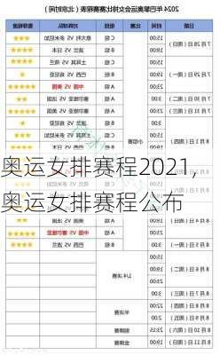 奥运女排赛程2021,奥运女排赛程公布