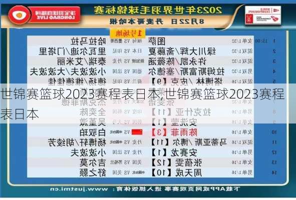 世锦赛篮球2023赛程表日本,世锦赛篮球2023赛程表日本