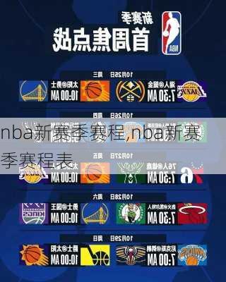 nba新赛季赛程,nba新赛季赛程表