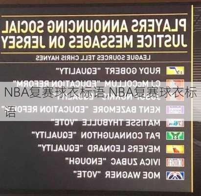 NBA复赛球衣标语,NBA复赛球衣标语