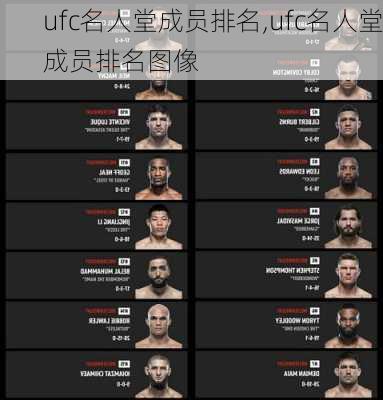 ufc名人堂成员排名,ufc名人堂成员排名图像