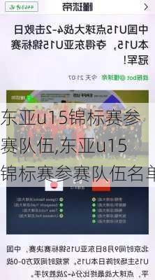 东亚u15锦标赛参赛队伍,东亚u15锦标赛参赛队伍名单
