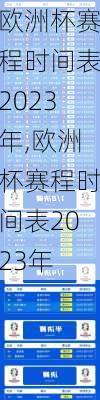 欧洲杯赛程时间表2023年,欧洲杯赛程时间表2023年