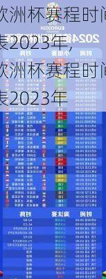 欧洲杯赛程时间表2023年,欧洲杯赛程时间表2023年