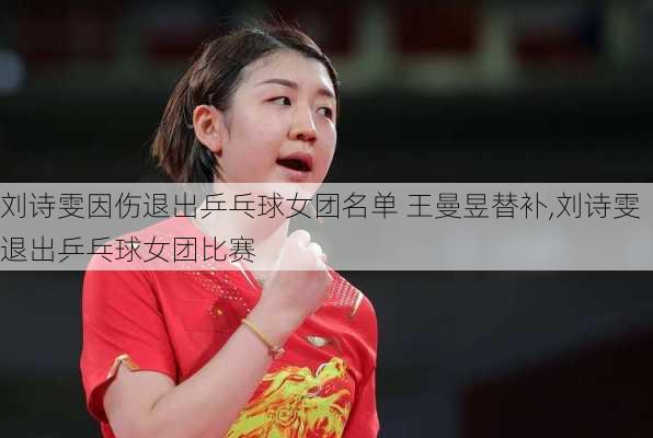 刘诗雯因伤退出乒乓球女团名单 王曼昱替补,刘诗雯退出乒乓球女团比赛