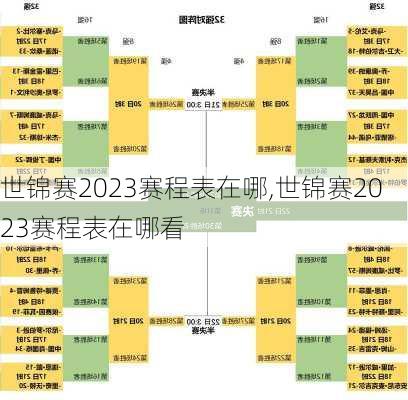 世锦赛2023赛程表在哪,世锦赛2023赛程表在哪看