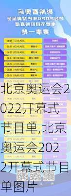 北京奥运会2022开幕式节目单,北京奥运会2022开幕式节目单图片