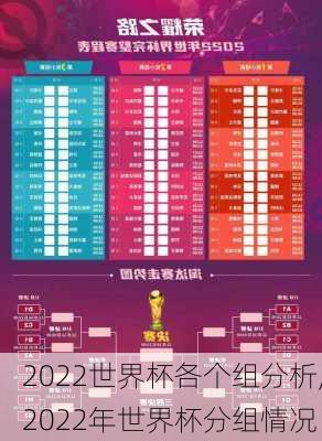 2022世界杯各个组分析,2022年世界杯分组情况