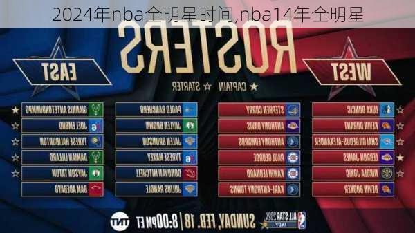 2024年nba全明星时间,nba14年全明星