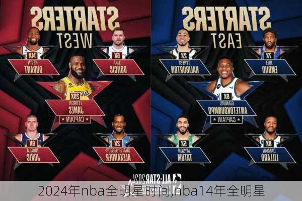 2024年nba全明星时间,nba14年全明星