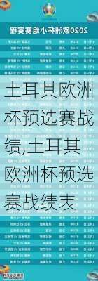 土耳其欧洲杯预选赛战绩,土耳其欧洲杯预选赛战绩表