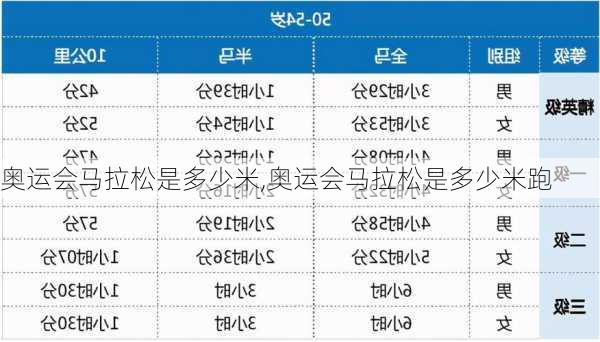 奥运会马拉松是多少米,奥运会马拉松是多少米跑