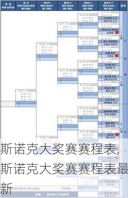 斯诺克大奖赛赛程表,斯诺克大奖赛赛程表最新