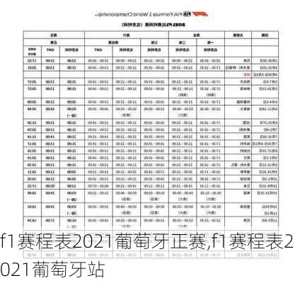 f1赛程表2021葡萄牙正赛,f1赛程表2021葡萄牙站