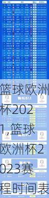 篮球欧洲杯2021,篮球欧洲杯2023赛程时间表