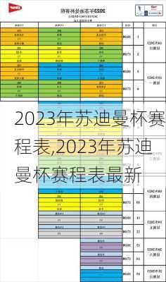 2023年苏迪曼杯赛程表,2023年苏迪曼杯赛程表最新