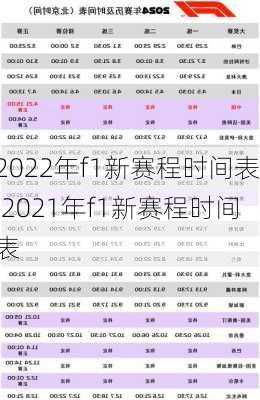 2022年f1新赛程时间表,2021年f1新赛程时间表