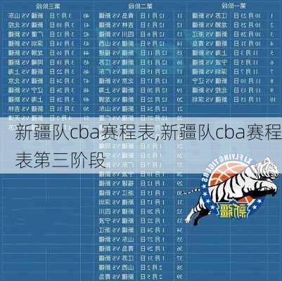 新疆队cba赛程表,新疆队cba赛程表第三阶段