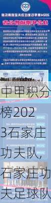 中甲积分榜2023石家庄功夫队,石家庄功夫足球队